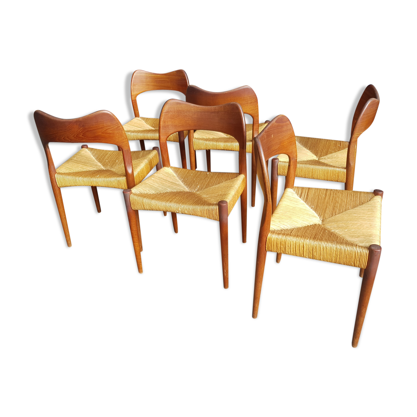 Niels O. Moller straw chairs
