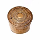 19th century brass round box