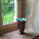 Vallauris vase signed Monaco with fish decoration