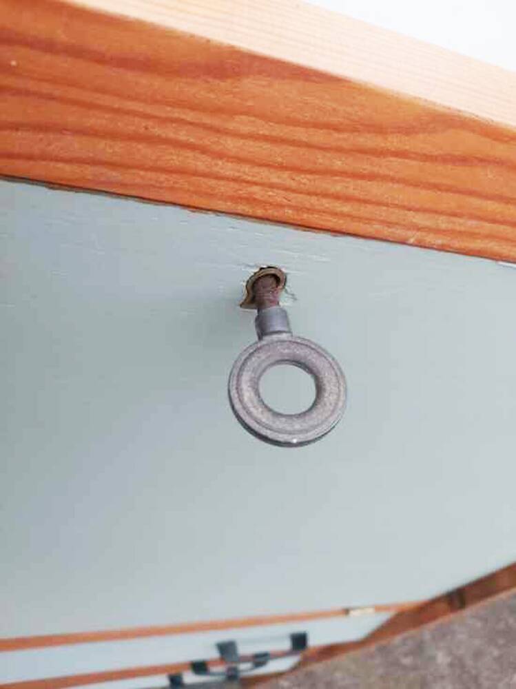 Secretary desk, drawers, vintage, refurbished, 60s