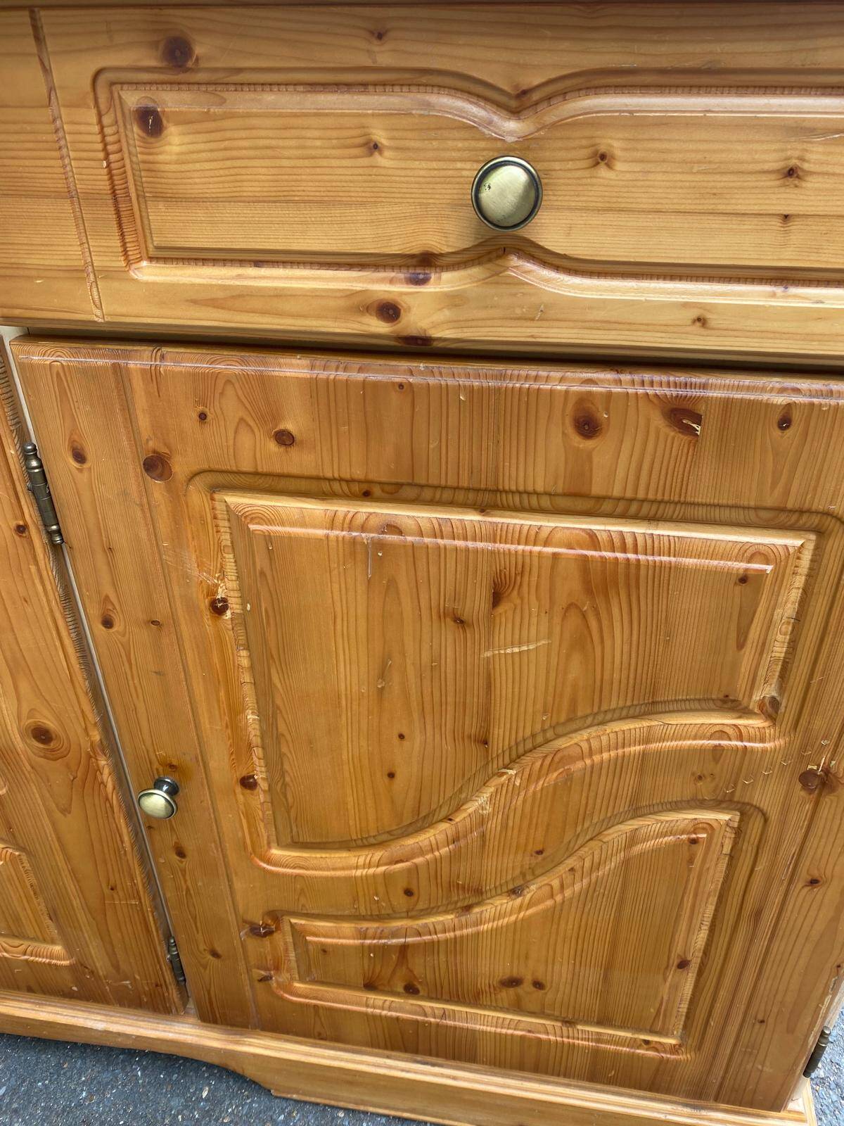 Buffet enfilade anglaise en pin 215cm