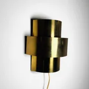 Gold Coloured Layered Wall Lamp By Anvia Nederland, The Netherlands, 1960S