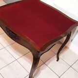 Console, table de jeux style Louis XV fin XIXème en acajou