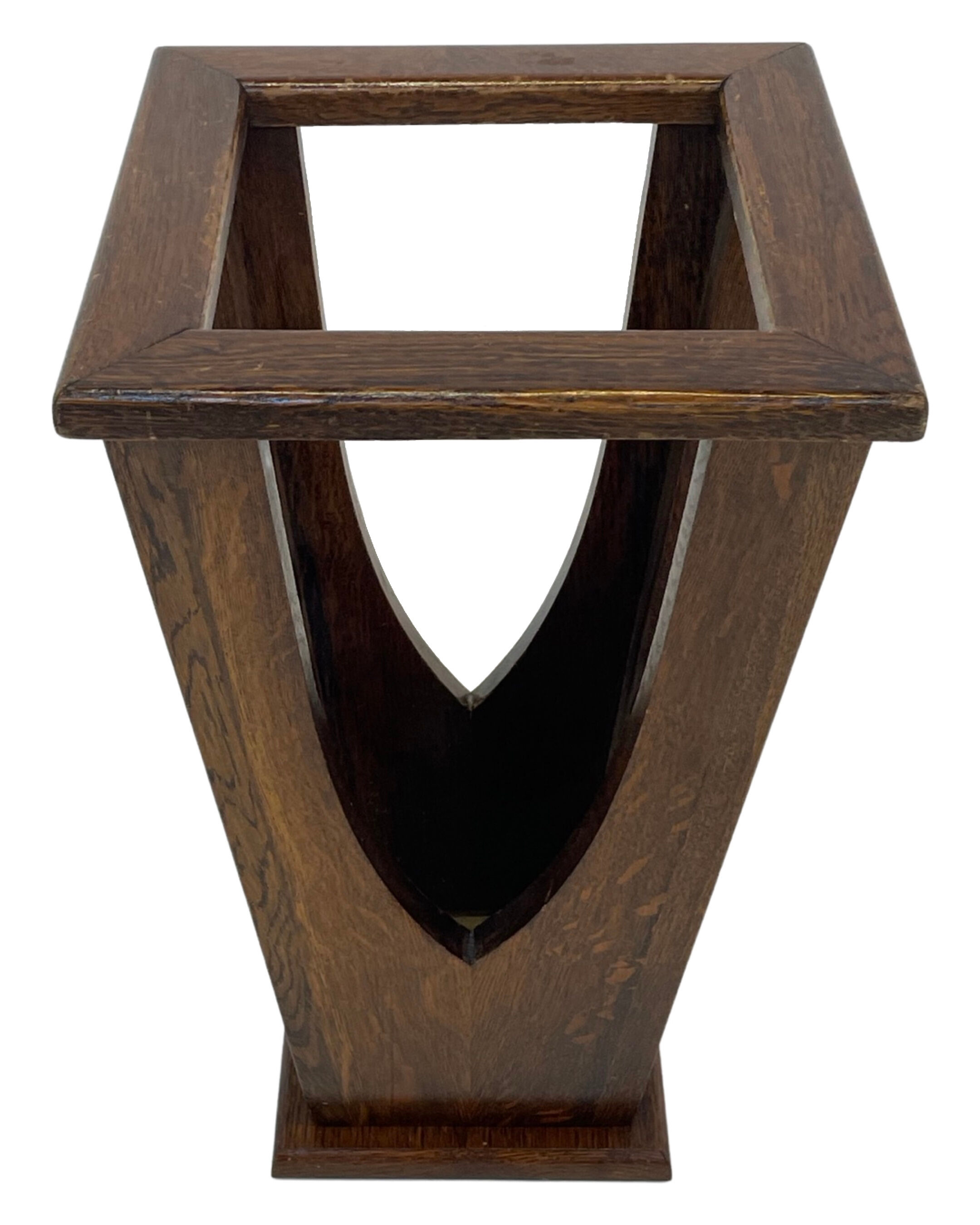 Brutalist design umbrella stand holder 60's wood