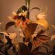 Italian metal flower chandelier, 1960s
