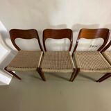 Set of 6 Moller chairs - model #71 (Design Niels O. Moller)