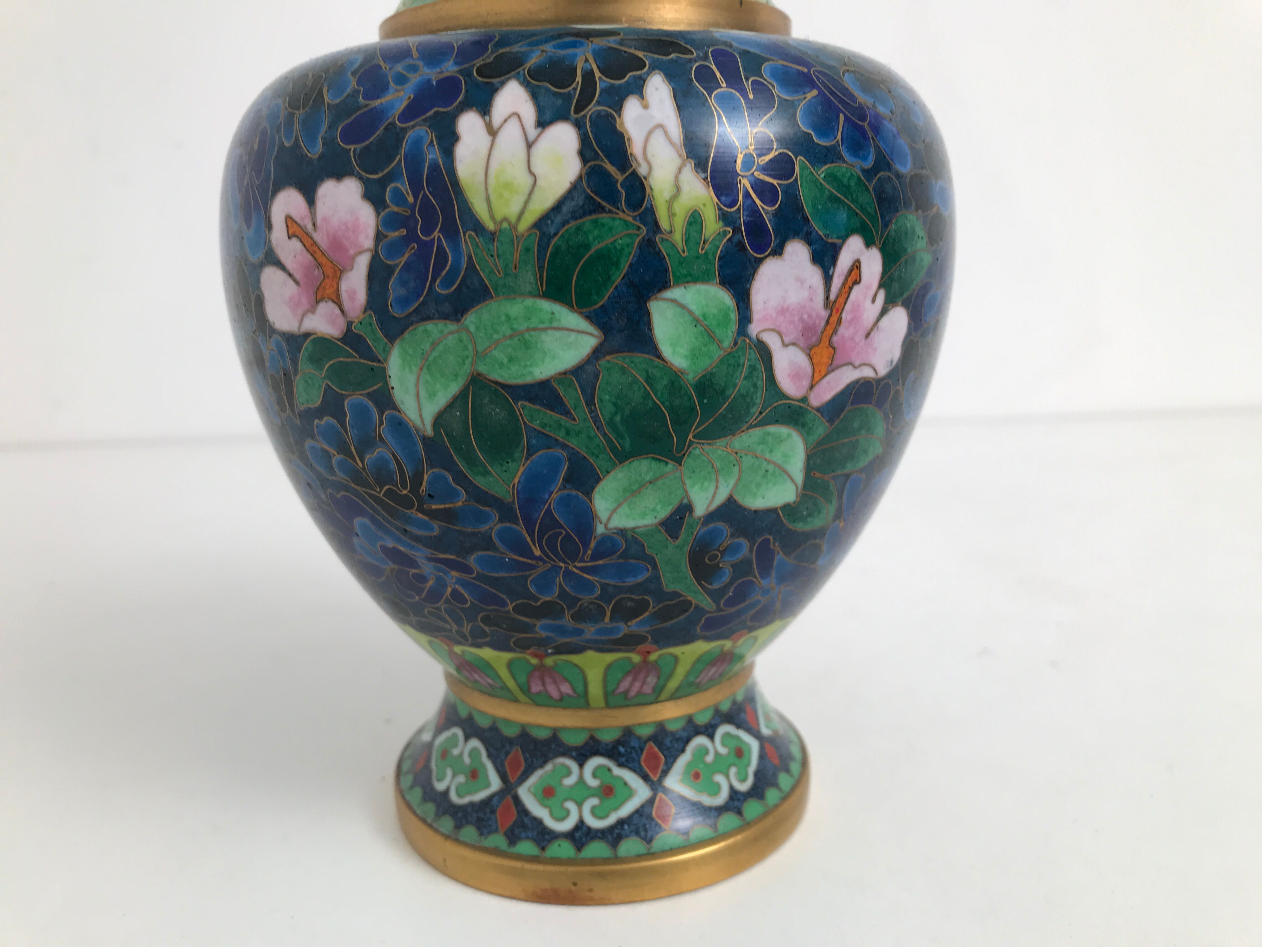 Ceramic vase with vintage pattern