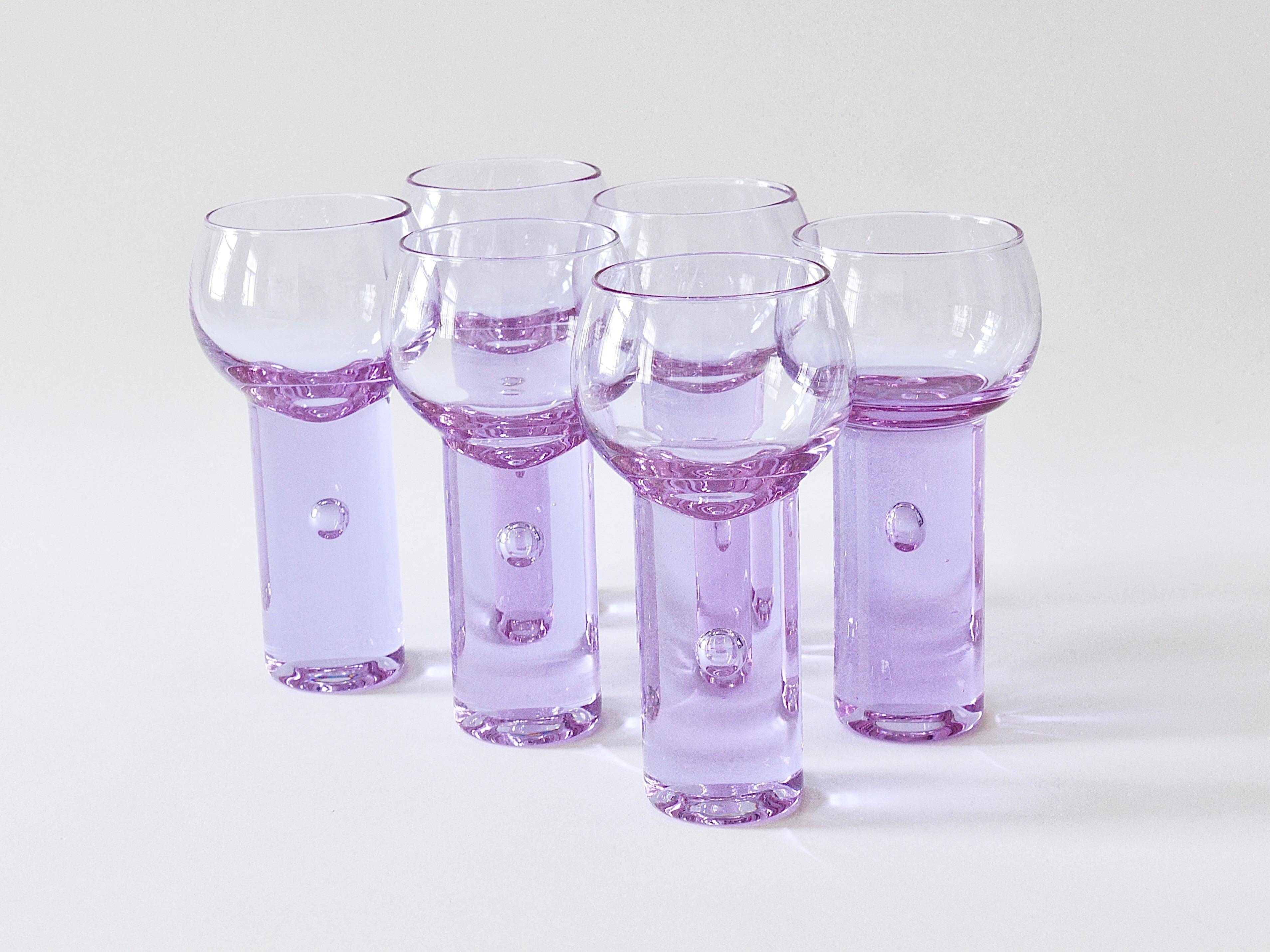 6 Chameleon Aperitif Glasses Sergio Asti, Arnolfo Di Cambio, Italy 1970