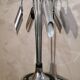 Space Age Chrome lamp and aluminum  Italy, 1970s 80x30