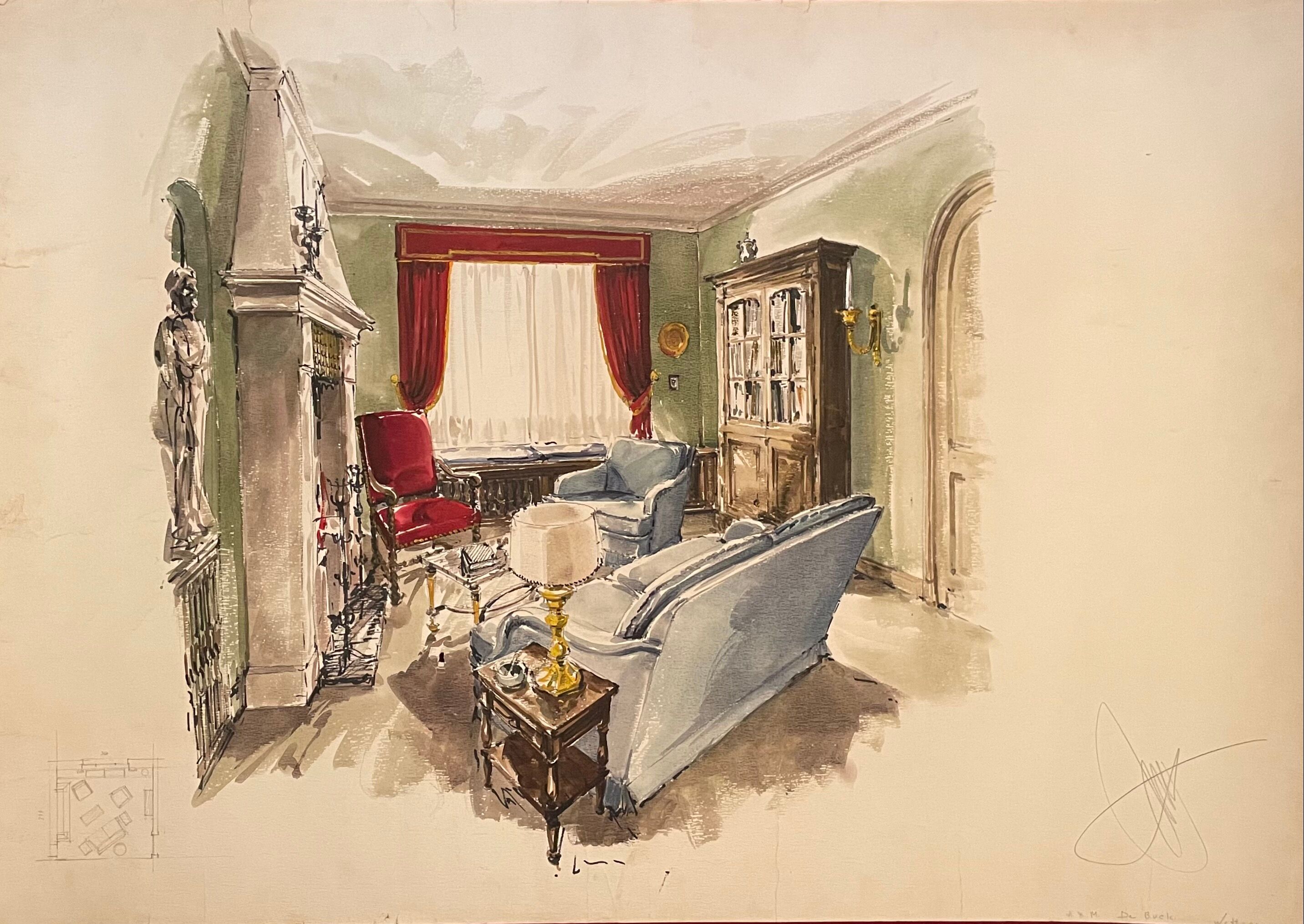 Painting decorative art interior architecture 30-50s