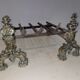Bronze fireplace chenets
