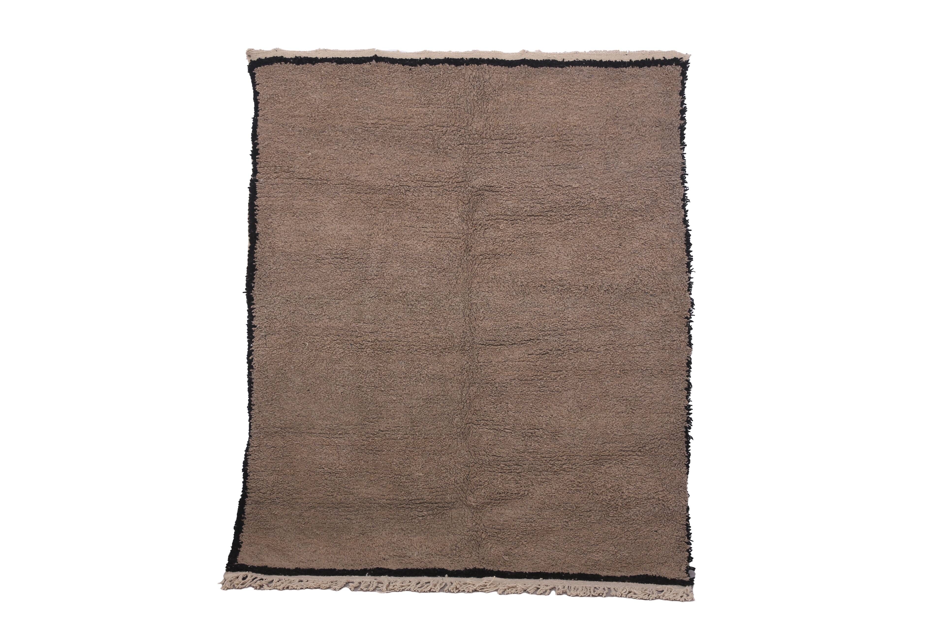 Taupe Handmade Moroccan Rug 177 x 219 cm - Berber Wool Rug - Bohemian Style