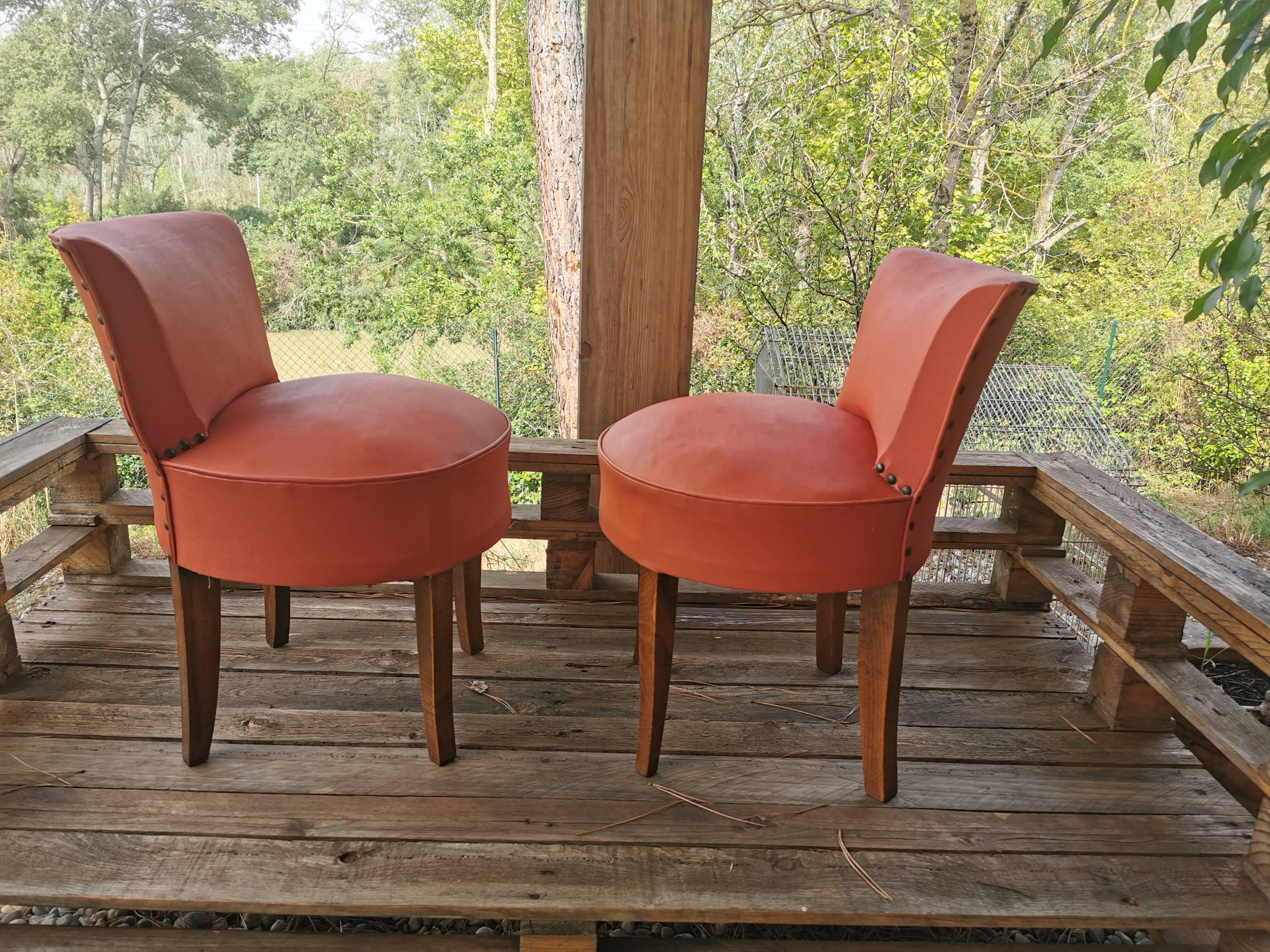 Pair of cocktail armchairs from the 50s