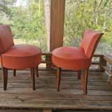 Pair of cocktail armchairs from the 50s