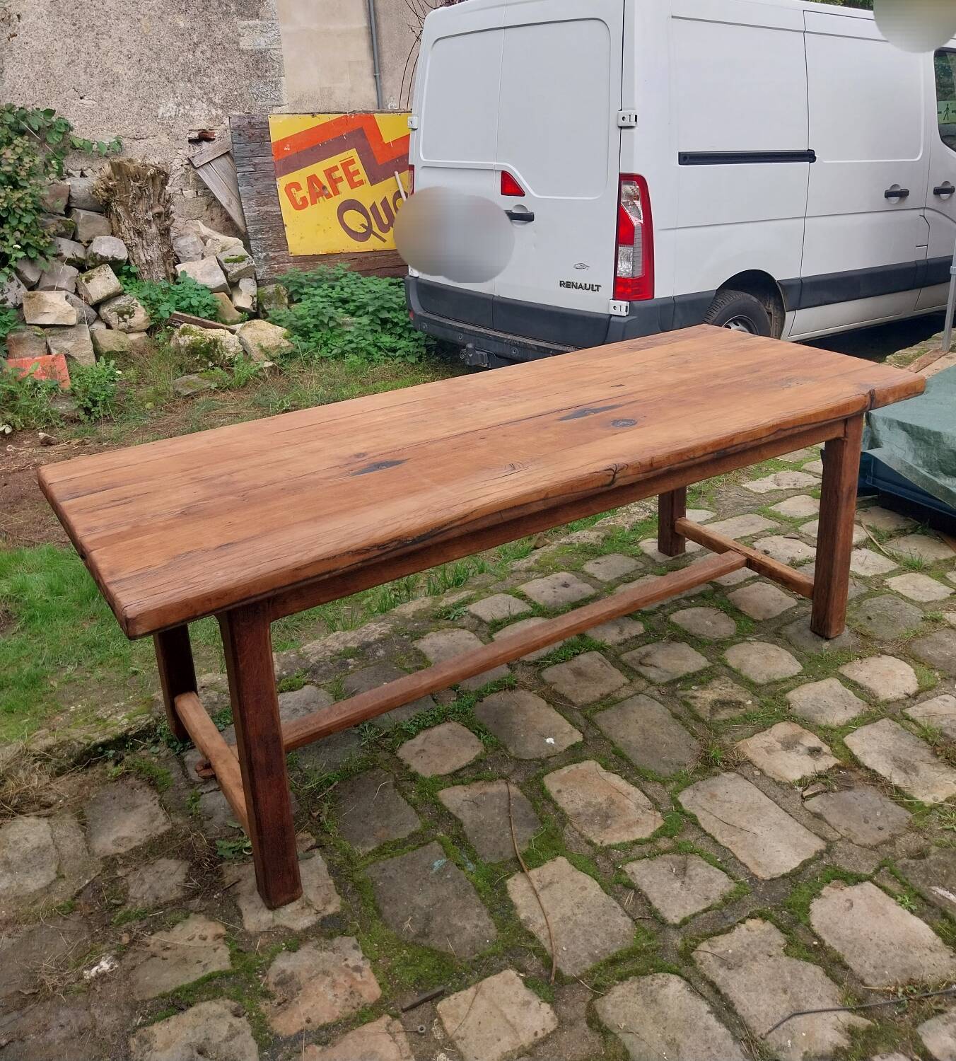 Antique oak farmhouse table