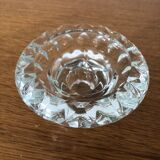 3 cut glass candle holders