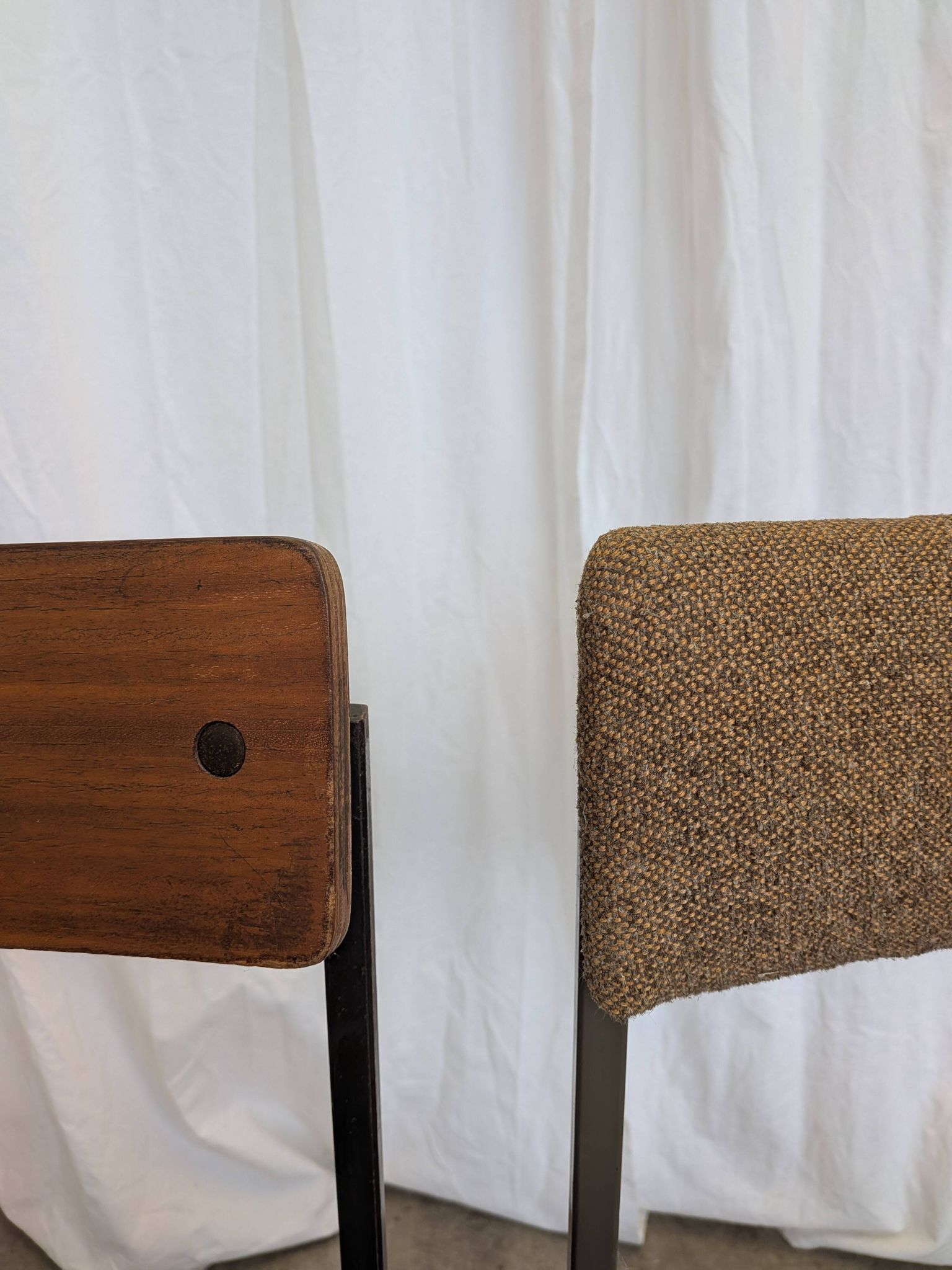 Set of 4 - Mix & Match Vintage Industrial Dining Chairs - 1970s Stol Kamnik