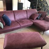 Plum corner sofa