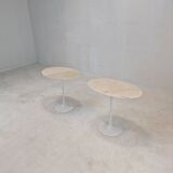 Oval marble side table by Eero Saarinen for Knoll