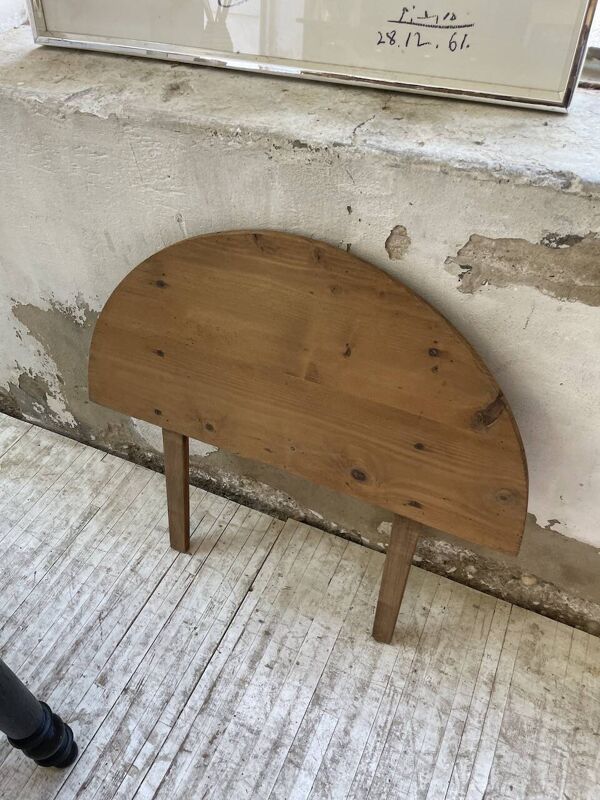 Table de ferme en pin ovale avec allonges 2m