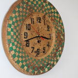 Green Japy checkerboard wall clock