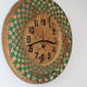 Green Japy checkerboard wall clock