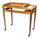 Mid Century Walnut Serving Cart, Czechoslovakia, 1970s