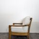 Pair of Danish armchairs from the 80s in bouclé fabric