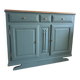 Sage green buffet with moustache legs