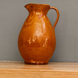 Signed glazed terracotta pitcher