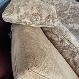 Leather and fabric sofa