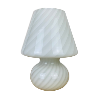 Lampe champignon Murano blanche 70