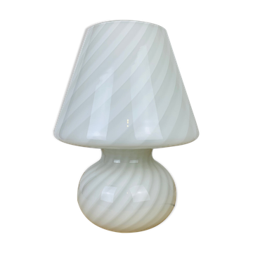 Lampe champignon Murano blanche 70