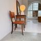 Chaise suédoise Art déco en pin et cuir Carl Bergsten 1929