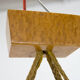 Mid-Century Wood and Glass Chandelier by Krasna Jizba, 1950s