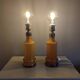 Paire de lampes de table en opaline - années 60/70