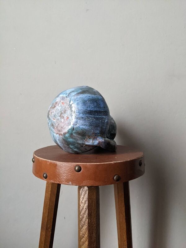 Carafe vintage céramique artisanale vase à anse décoration campagne