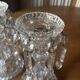 Pair of large Baccarat crystal candlesticks with pendants, a rare choice.
