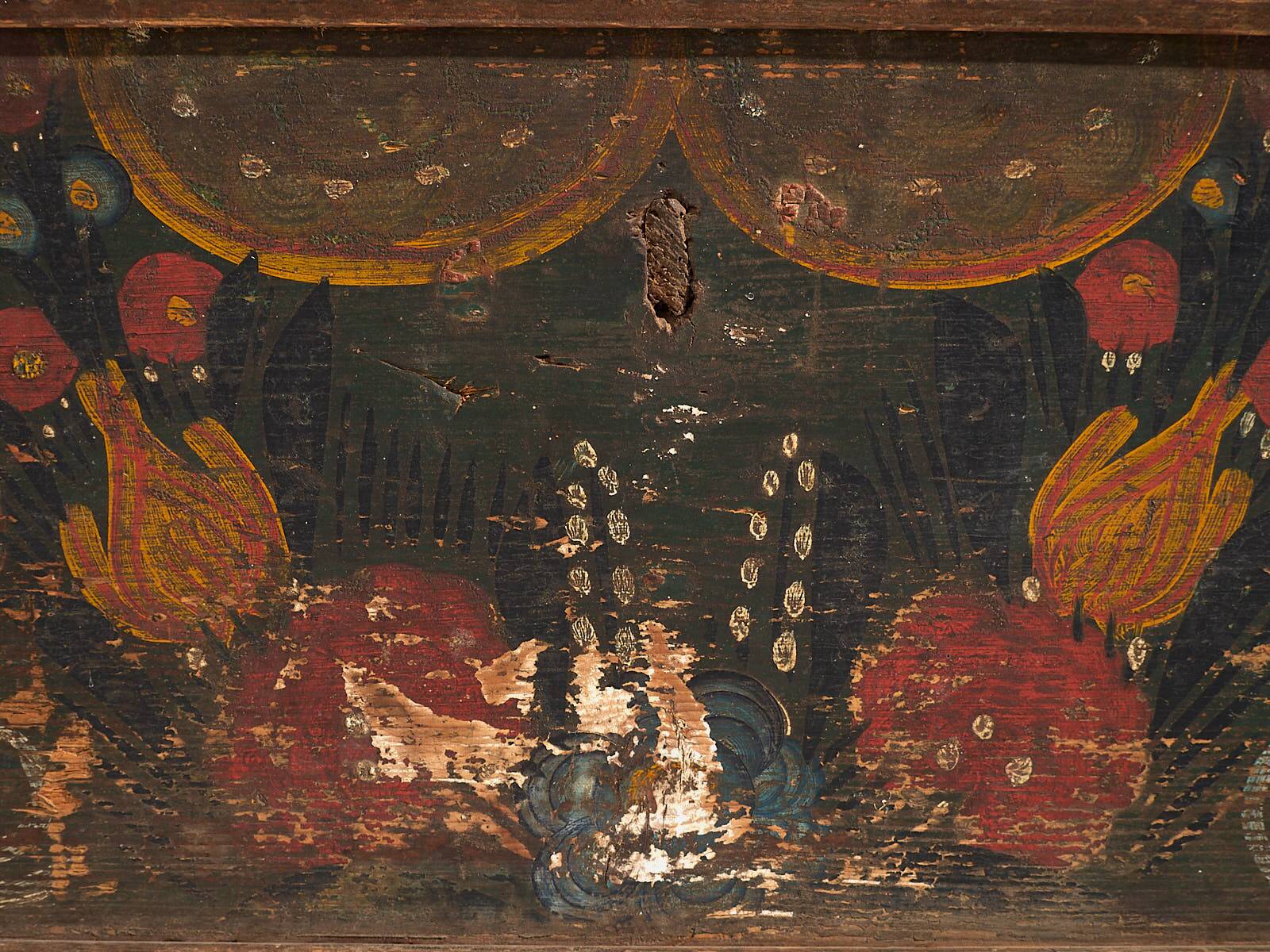 Antique small chest with floral motifs (c.1920) #73