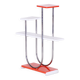 Bauhaus Czech Chrome and Lacquered Wood Flower Stand from Slezak, 1930s