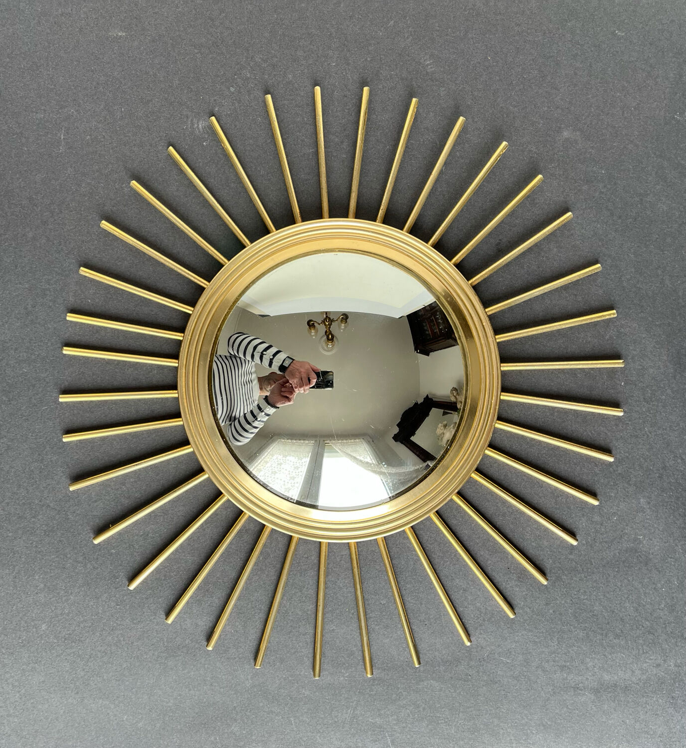 Sun mirror witch's eye brass