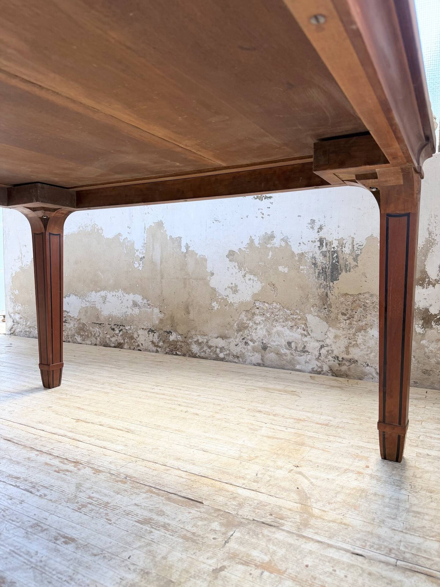 Double-sided walnut counter desk 1900