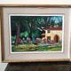 Landscape oil on panel Giuseppe Cavallini (Livorno 1916-2000) Villa Fabbricotti