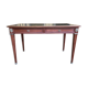 Flat desk in mahogany and leather style Louis XVI restored