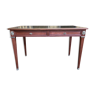 Flat desk in mahogany and leather style Louis XVI restored