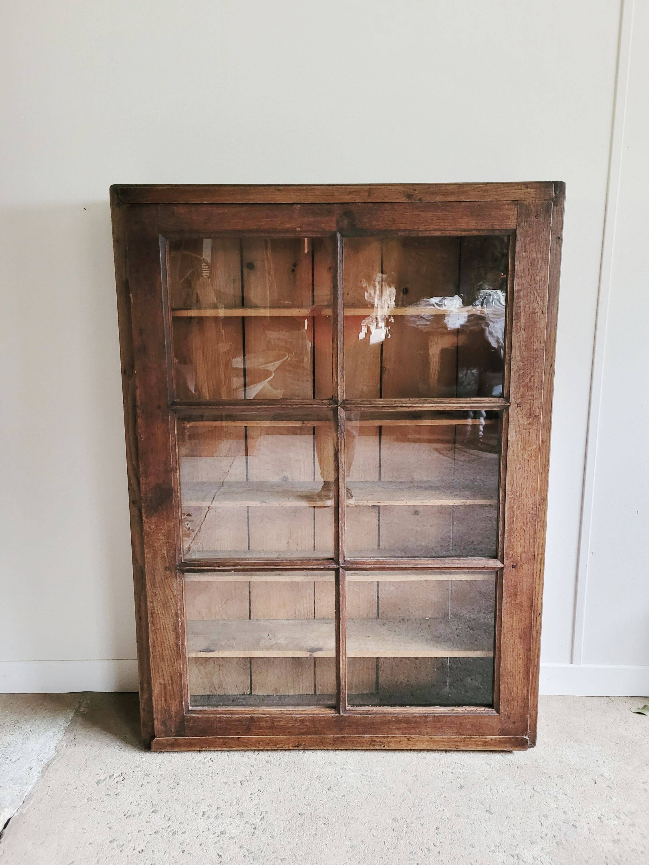 Old glass bookcase