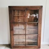Old glass bookcase