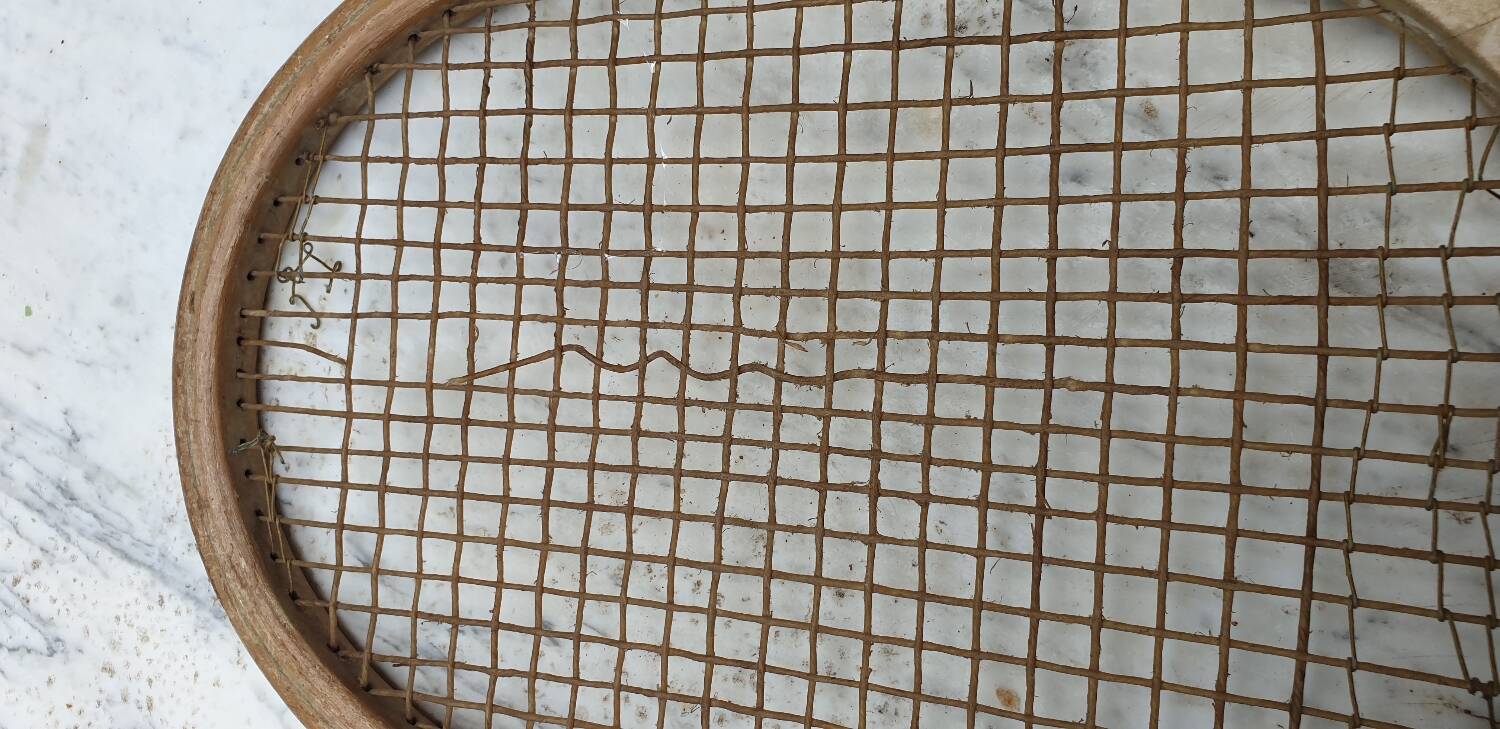 Pair of old tennis rackets circa 1930