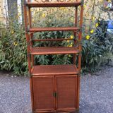Bamboo and cane shelf
