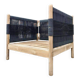 Teak and rope garden armchair, Odette khaki/ecru La Redoute Interiors